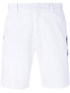 Msgm - Side Stripe Shorts - Men - Cotton - 52, White, Cotton