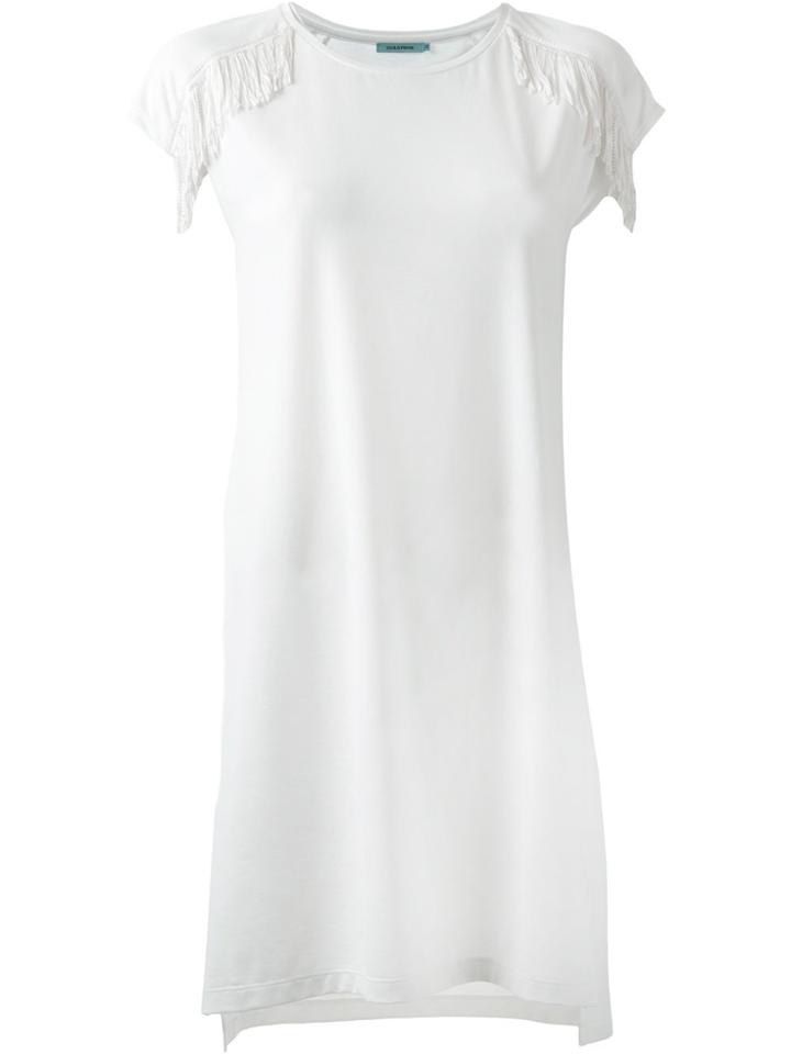 Guild Prime Fringe Detail T-shirt Dress - White
