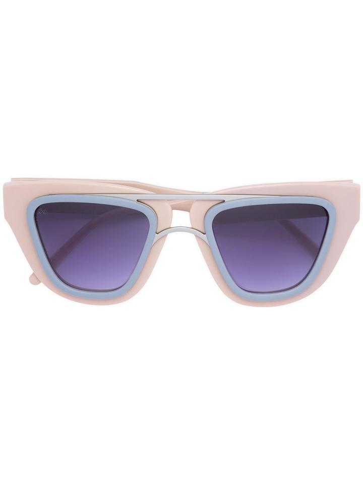 Smoke X Mirrors - Cat Eye Sunglasses - Unisex - Acetate - One Size, Pink/purple, Acetate