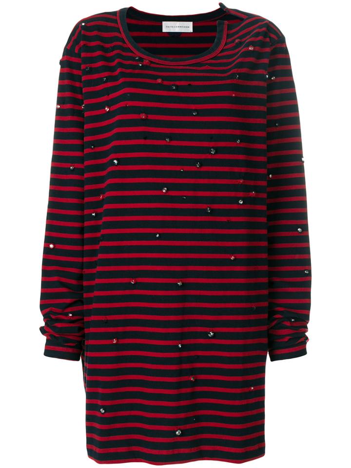 Faith Connexion Oversized Distressed T-shirt - Blue