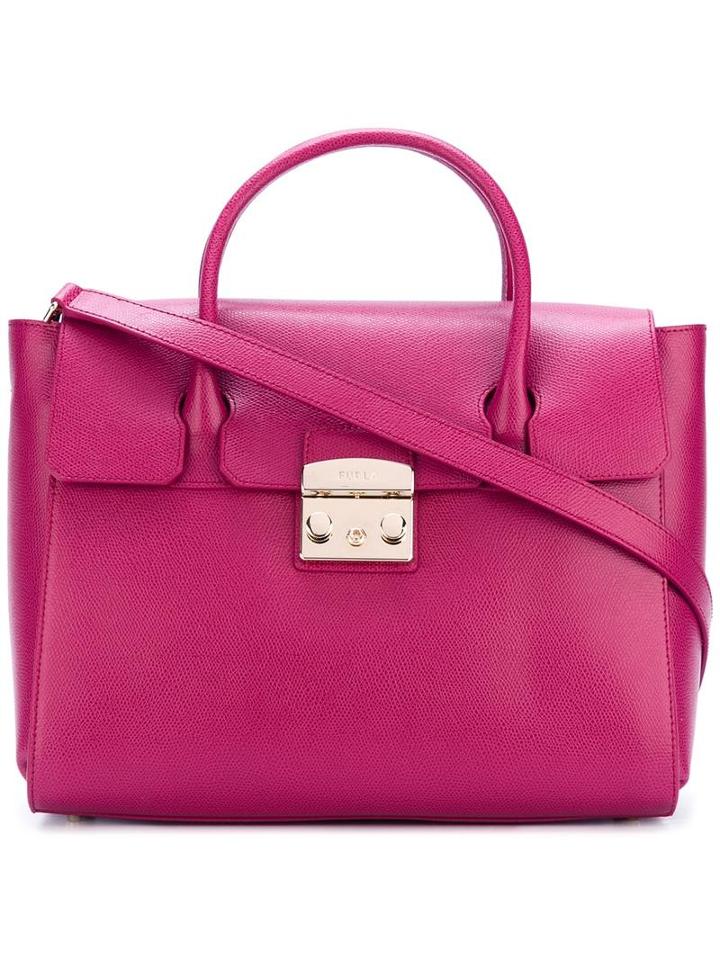 Furla Rectangular Medium Tote, Women's, Pink/purple