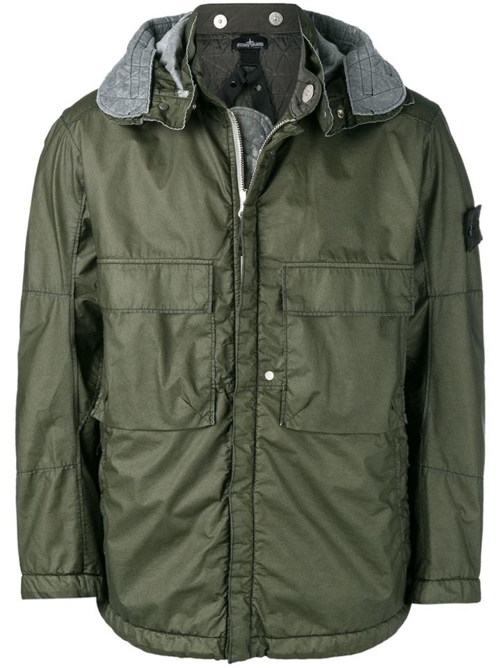 Stone Island Shadow Project Detachable Hood Jacket - Green