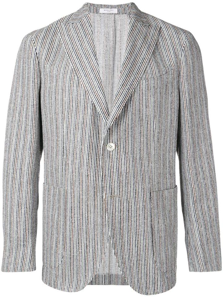 Boglioli Classic Striped Blazer - Blue