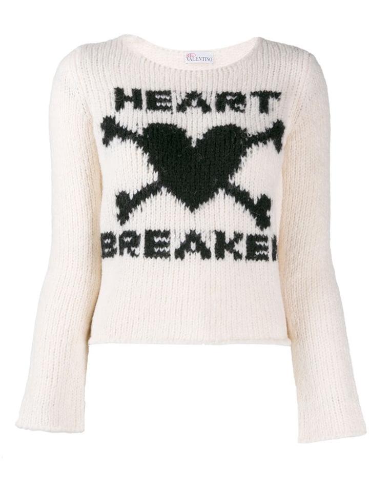 Red Valentino Heart Breaker Sweater - Neutrals