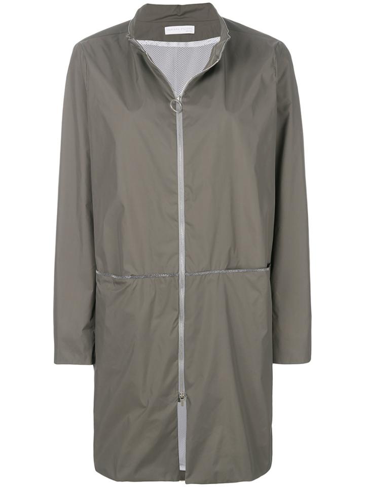Fabiana Filippi Zipped Waterproof Coat - Grey
