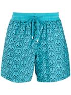 Vilebrequin Anchor Print Swim Shorts - Blue