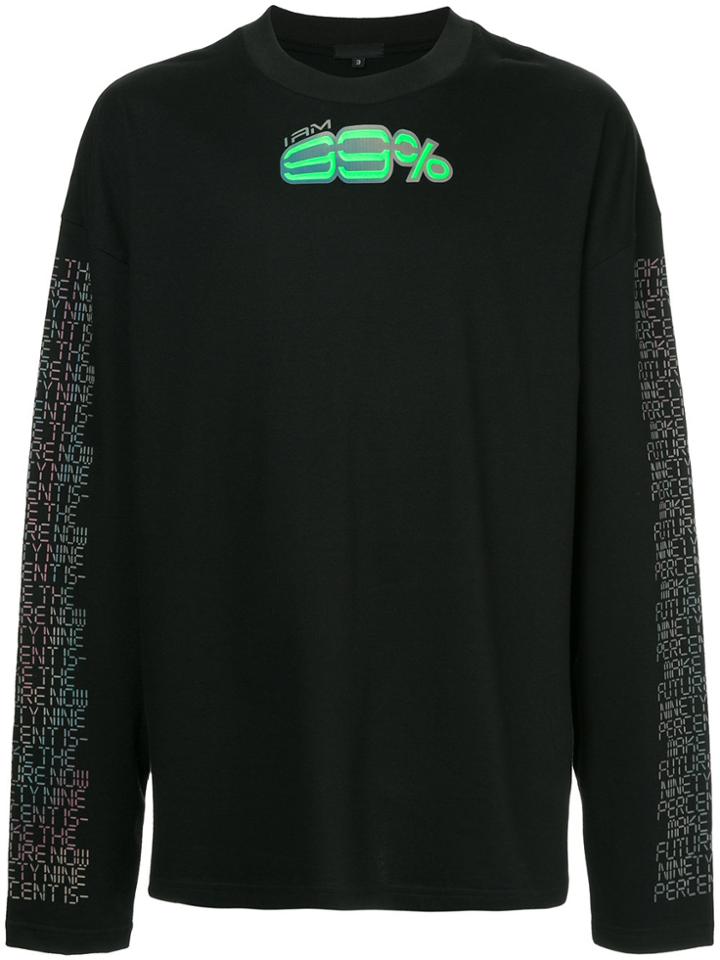 99% Is Front Printed Sweatshirt - Black