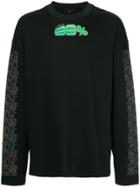 99% Is Front Printed Sweatshirt - Black