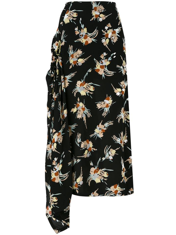 Marni Abstract Print Full Skirt - Black