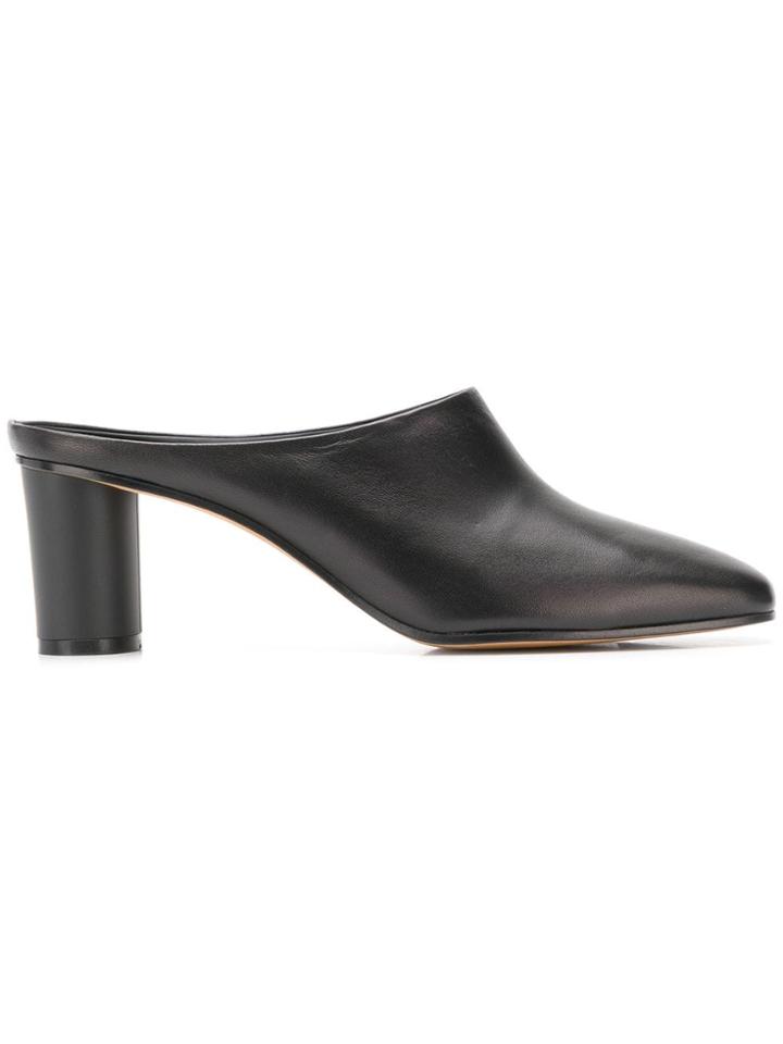 Gray Matters Classic Heeled Mules - Black