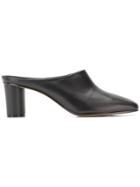 Gray Matters Classic Heeled Mules - Black