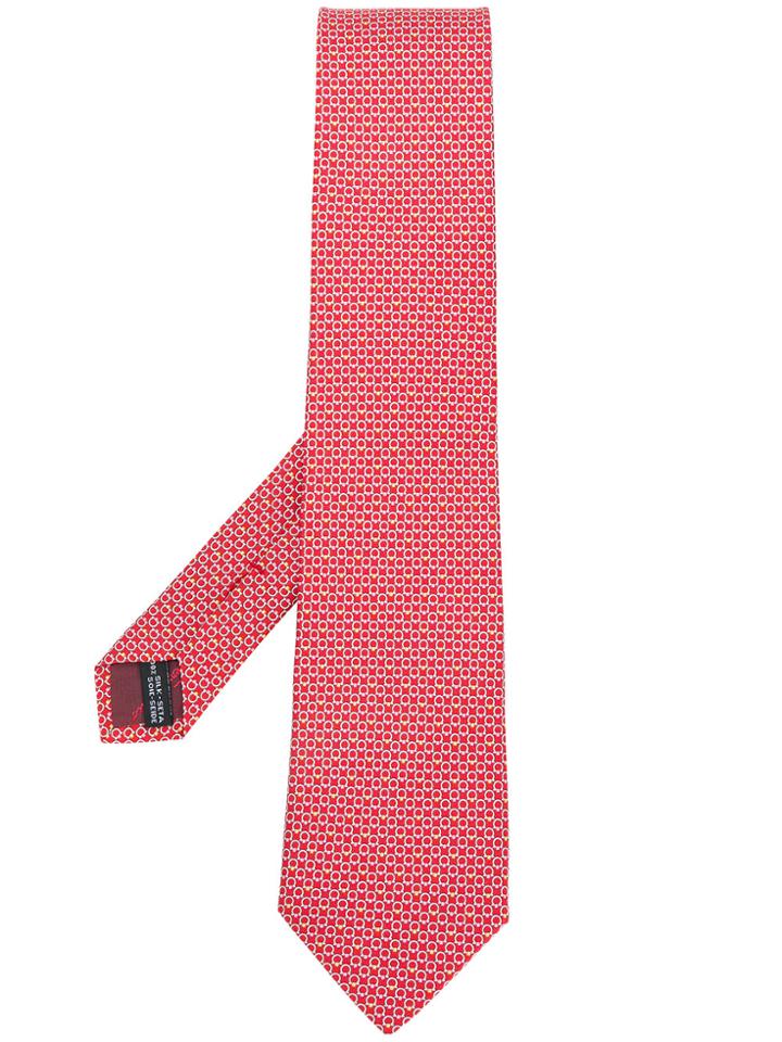 Salvatore Ferragamo Gancio Print Tie - Red