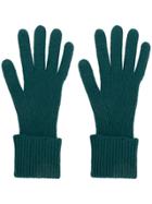 N.peal Ribbed Knit Gloves - Green
