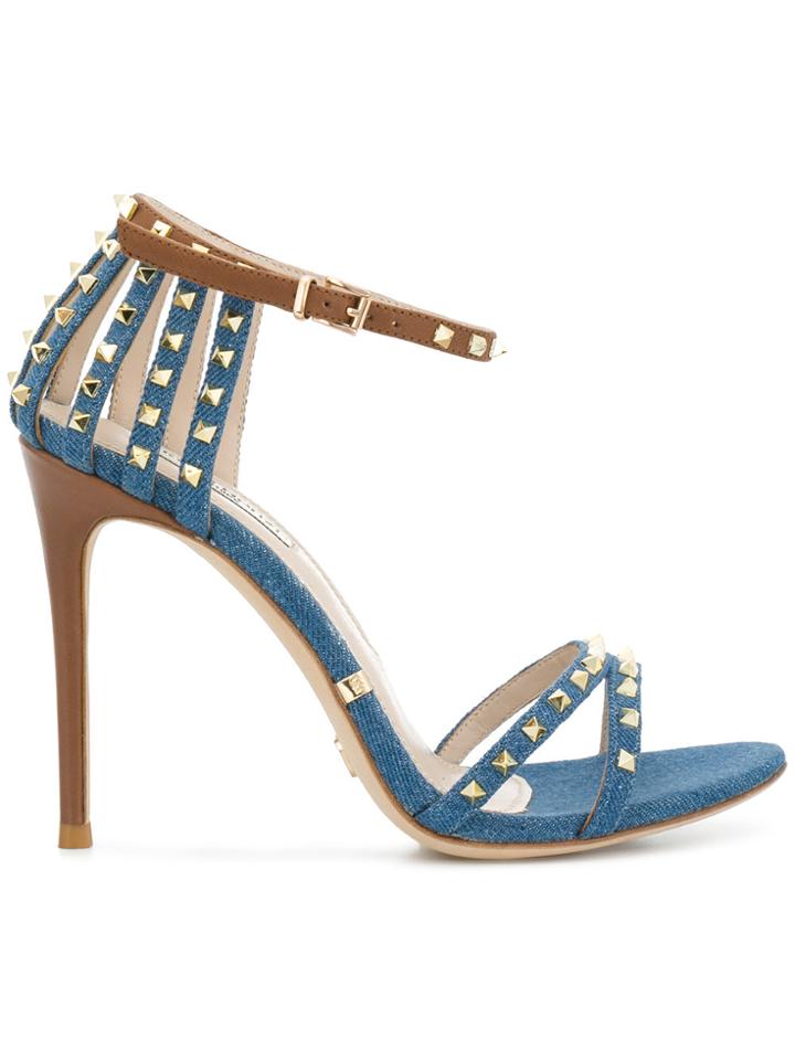 Gianni Renzi Pyramid Studded Sandals - Blue