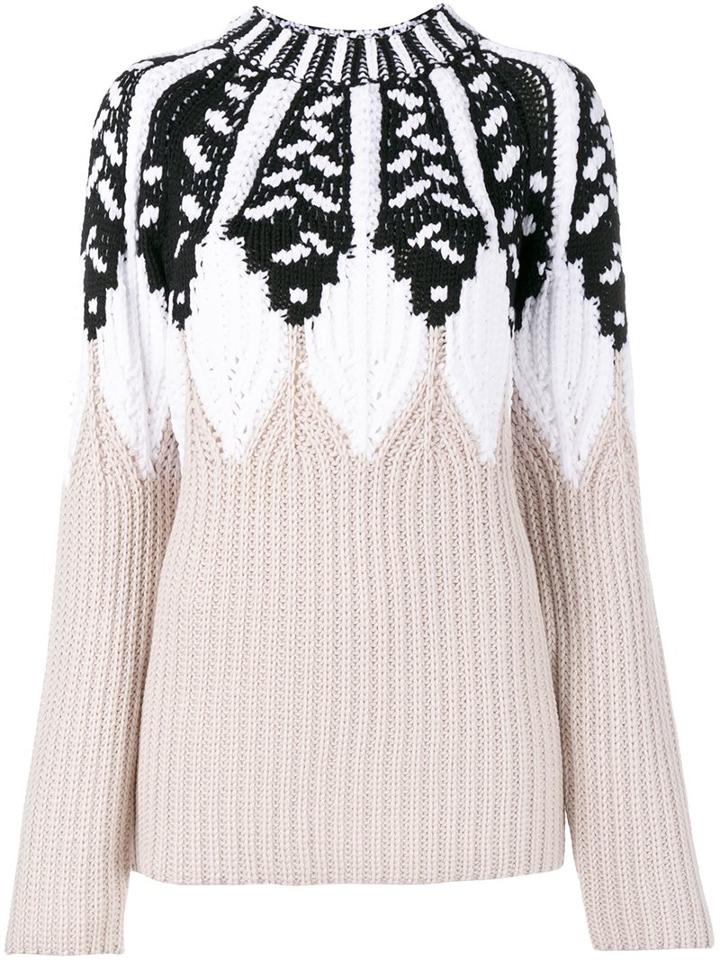 Peter Pilotto Intarsia Jumper, Women's, Size: Medium, Nude/neutrals, Polyamide/wool