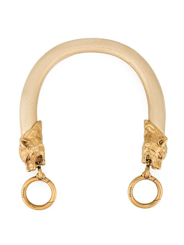 Prada Gold Saffiano Bag Handle - Metallic
