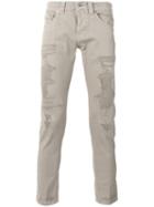 Dondup Distressed Skinny Jeans, Men's, Size: 33, Grey, Cotton/spandex/elastane