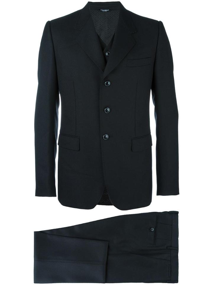 Dolce & Gabbana Formal Three Piece Suit - Black