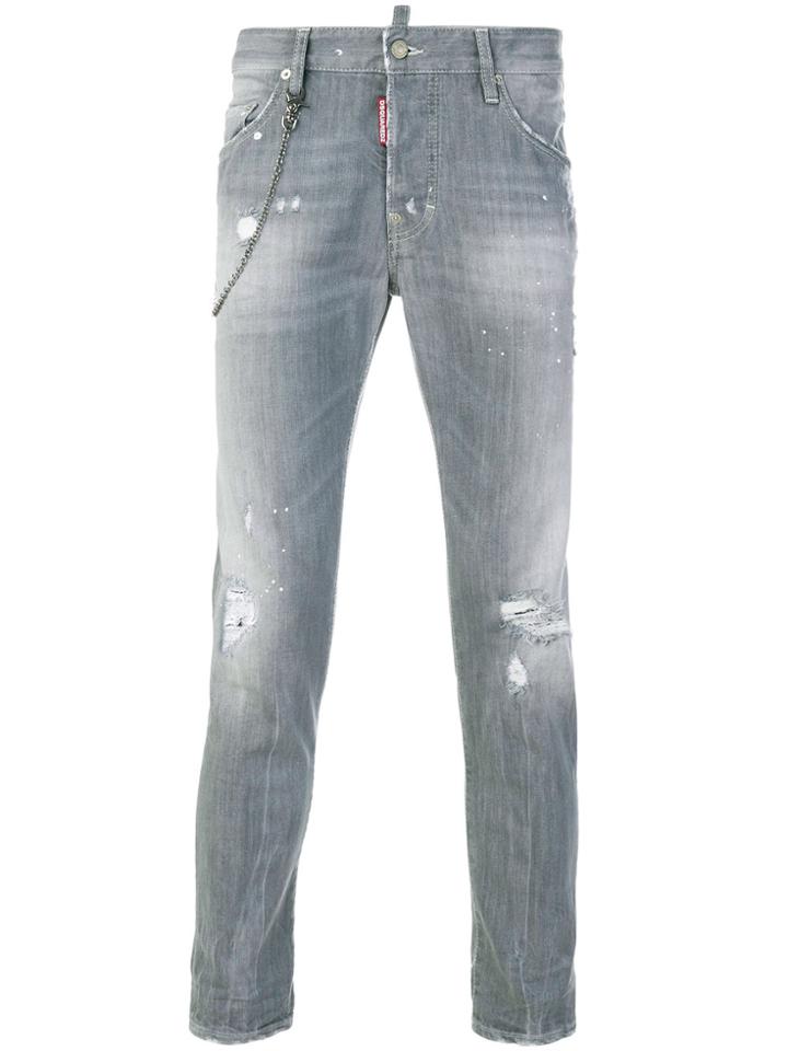 Dsquared2 Distressed Skater Jeans - Grey