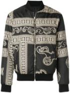Versace Collection Reversible Printed Bomber Jacket - Black