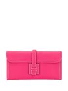 Hermès Pre-owned Jige H Logos Clutch - Pink