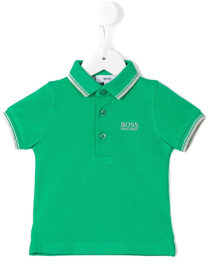 Boss Kids - Embroidered Logo Polo Shirt - Kids - Cotton - 18 Mth, Green