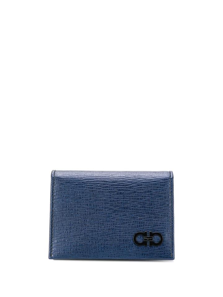 Salvatore Ferragamo Gancini Logo Cardholder Wallet - Blue