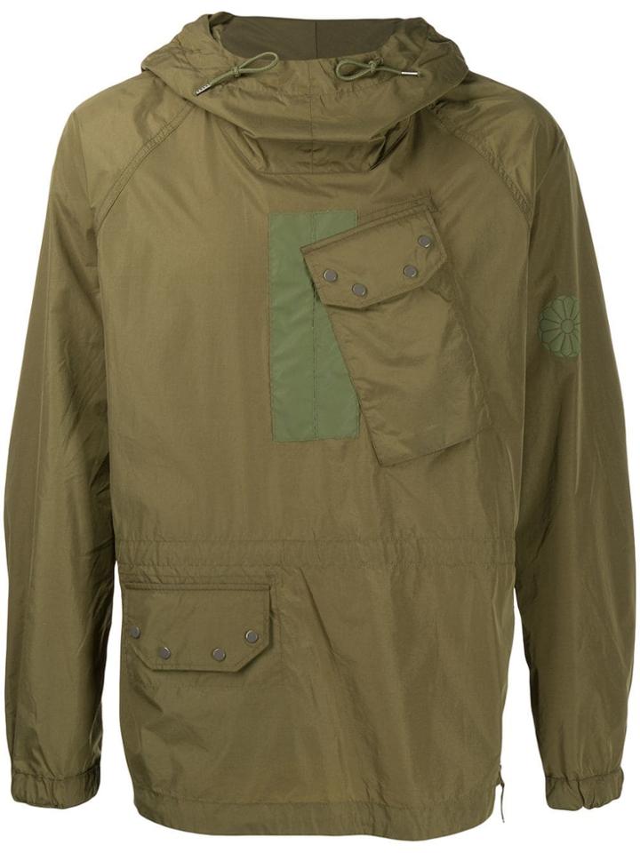 Ten C High Neck Jacket - Green