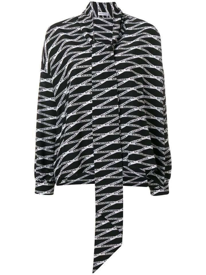 Balenciaga Fluid Vareuse Blouse - Black