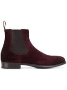 Doucal's Almond Toe Chelsea Boots - Red