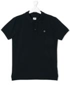 Cp Company Kids Teen Logo Patch Polo Shirt - Blue