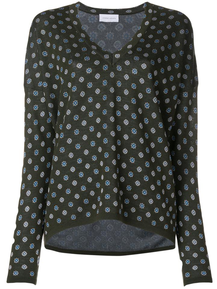 Christian Wijnants V-neck Sweater - Green