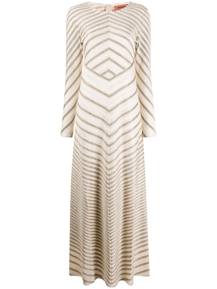 Missoni Chevron-stripe Maxi-dress - Neutrals