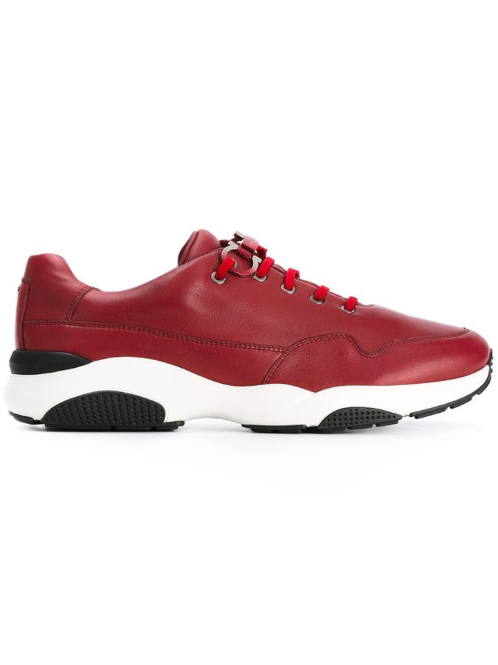 Salvatore Ferragamo Lace-up Sneakers - Red