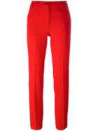 Piccione. Piccione Straight Trousers, Women's, Size: 42, Red, Wool/viscose