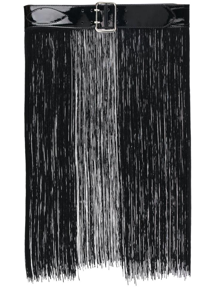Mm6 Maison Margiela Fringed Belt - Black