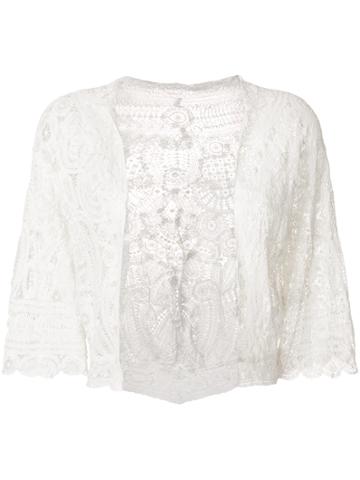 Great Unknown Vintage Battenberg Lace Bolero - Nude & Neutrals
