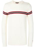 Perfect Moment Orelle Stripe Detail Crewneck Sweater - White