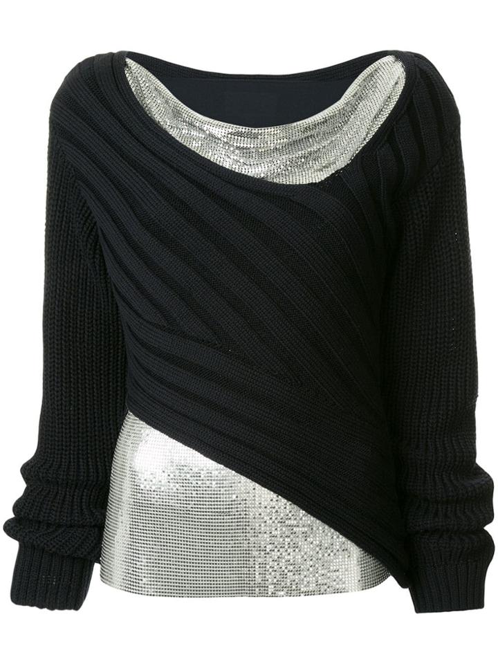 3.1 Phillip Lim Layered Mesh Jumper - Blue
