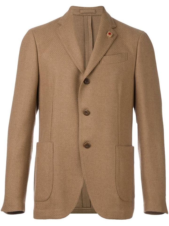 Lardini Woven Single Breasted Blazer
