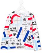 Kenzo Kids - Multi Icon Sweatshirt - Kids - Cotton - 10 Yrs, White