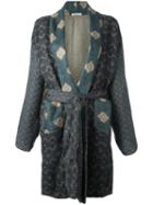 Ermanno Gallamini Panelled Kimono Coat, Women's, Size: Small, Virgin Wool/silk