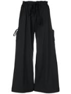 Roberts Wood Wide Leg Cropped Pants - Black