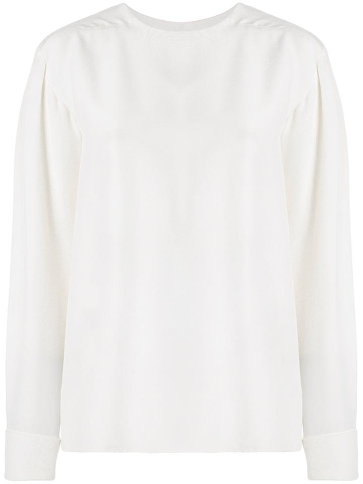 Yves Saint Laurent Vintage Back Fastened Blouse - White
