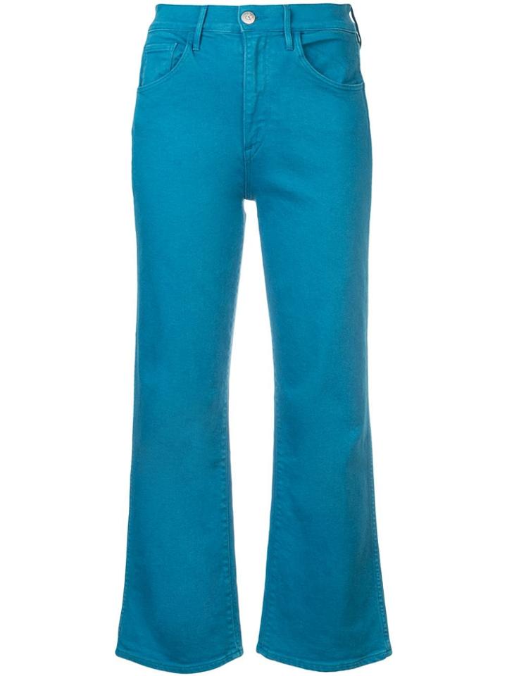 3x1 Cropped Straight-leg Jeans - Blue