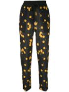 3.1 Phillip Lim Cerise Print Silk Slim Drawstring Pant - Black