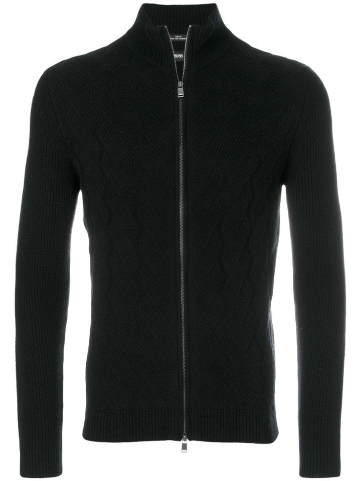 Boss Hugo Boss Knitted Zip Jacket - Black