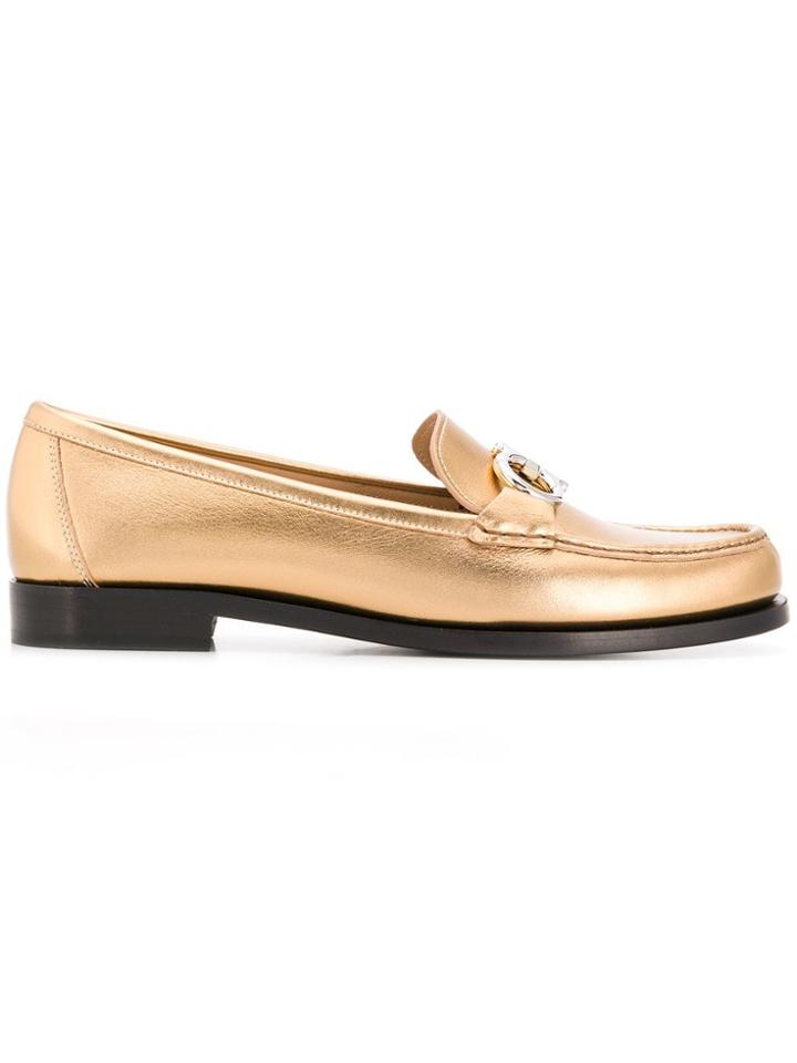 Salvatore Ferragamo Gancio Loafers - Gold