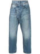 R13 Asymmetric Cropped Jeans - Blue