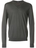 Dolce & Gabbana V-neck Jumper - Grey